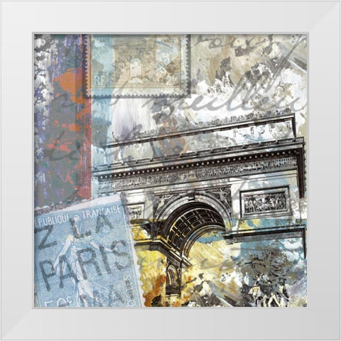 Paris ArcÂ Â Â   White Modern Wood Framed Art Print by Chilton, Sarah
