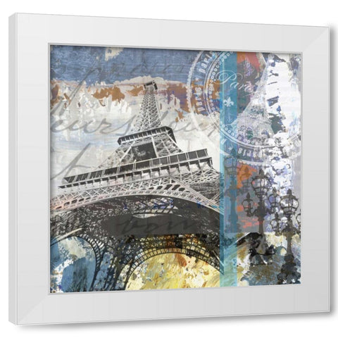 ParisÂ  EiffelÂ Â   White Modern Wood Framed Art Print by Chilton, Sarah