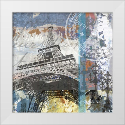 ParisÂ  EiffelÂ Â   White Modern Wood Framed Art Print by Chilton, Sarah