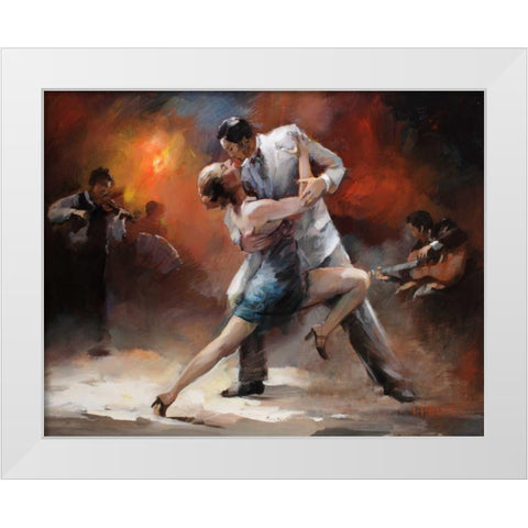 Tango Argentino IV White Modern Wood Framed Art Print by Haenraets, Willem