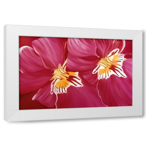 Folriade II White Modern Wood Framed Art Print by Poelstra-Holzhaus, Yvonne