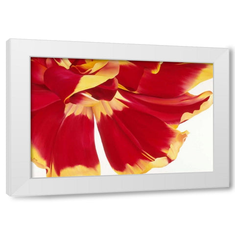 Floriade III White Modern Wood Framed Art Print by Poelstra-Holzhaus, Yvonne
