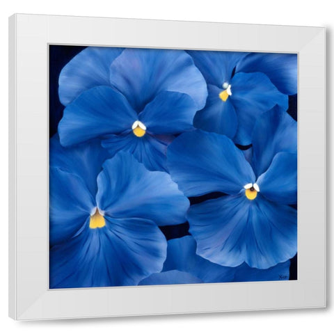 Colourful Floral III White Modern Wood Framed Art Print by Poelstra-Holzhaus, Yvonne