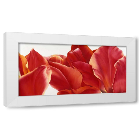 Fancy Flower I White Modern Wood Framed Art Print by Poelstra-Holzhaus, Yvonne