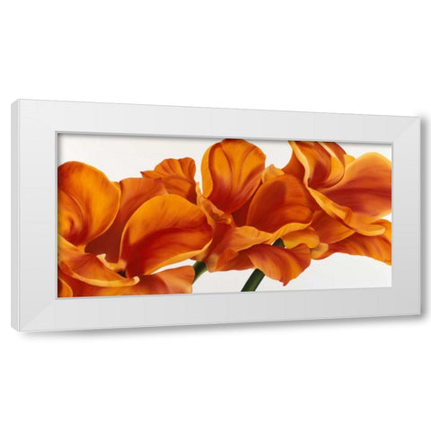 Fancy Flower II White Modern Wood Framed Art Print by Poelstra-Holzhaus, Yvonne