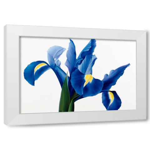 Purple floral II White Modern Wood Framed Art Print by Poelstra-Holzhaus, Yvonne