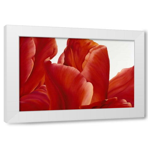 Party Tulip I White Modern Wood Framed Art Print by Poelstra-Holzhaus, Yvonne