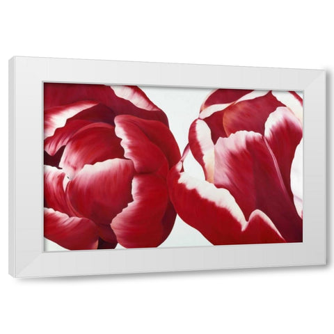 Together White Modern Wood Framed Art Print by Poelstra-Holzhaus, Yvonne