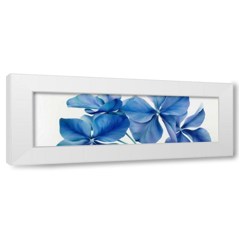 Shiny Bleu White Modern Wood Framed Art Print by Poelstra-Holzhaus, Yvonne