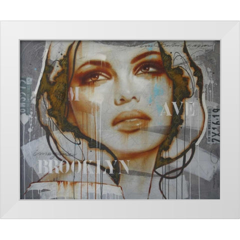 Imagine  White Modern Wood Framed Art Print by Jochem, Hans