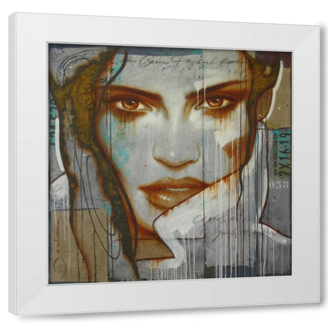 Stormy day in Midtown White Modern Wood Framed Art Print by Jochem, Hans