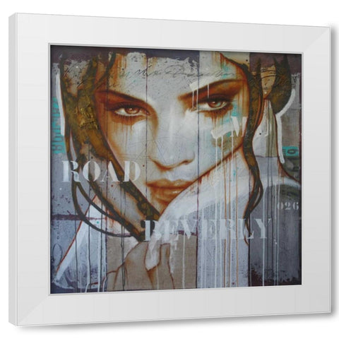 Leaving Beverly rd White Modern Wood Framed Art Print by Jochem, Hans