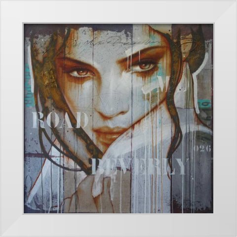 Leaving Beverly rd White Modern Wood Framed Art Print by Jochem, Hans