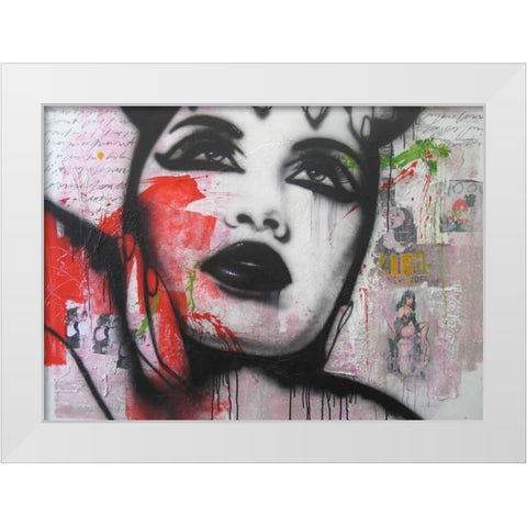 Erase White Modern Wood Framed Art Print by Jochem, Hans