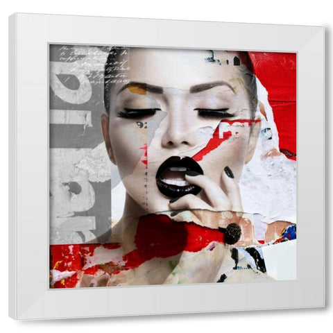 Absolutely beautiful I White Modern Wood Framed Art Print by Bakker, Jochem