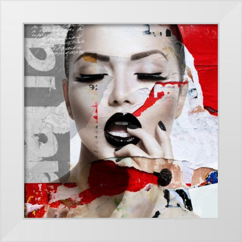 Absolutely beautiful I White Modern Wood Framed Art Print by Bakker, Jochem