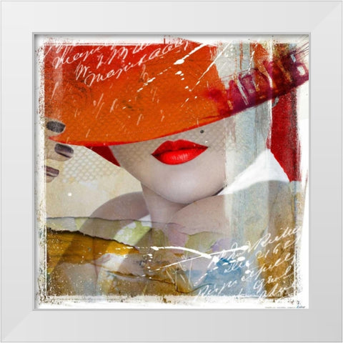 Glamorous V White Modern Wood Framed Art Print by Bakker, Jochem