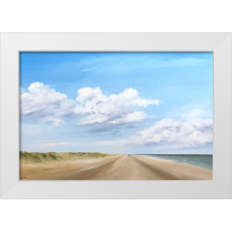 Walking IV White Modern Wood Framed Art Print by Paus, Hans