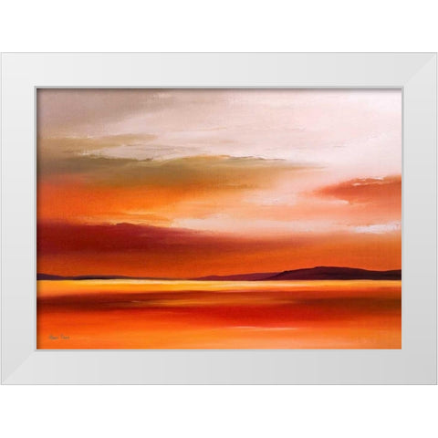Evening Sky IV White Modern Wood Framed Art Print by Paus, Hans