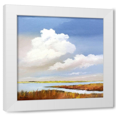 To the lake II White Modern Wood Framed Art Print by Paus, Hans