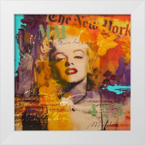 Marilyn III White Modern Wood Framed Art Print by Baker, Micha