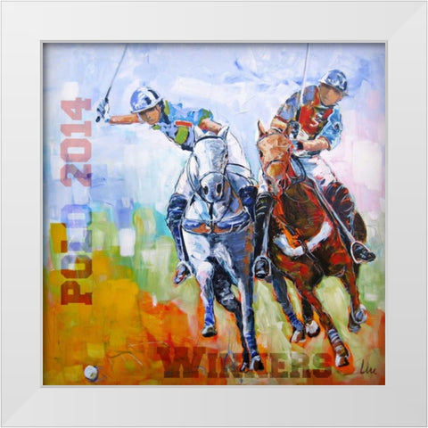 Winners White Modern Wood Framed Art Print by Luc