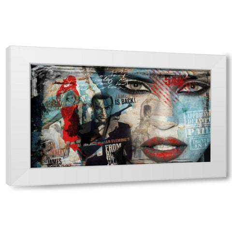 James 007 White Modern Wood Framed Art Print by Baker, Micha