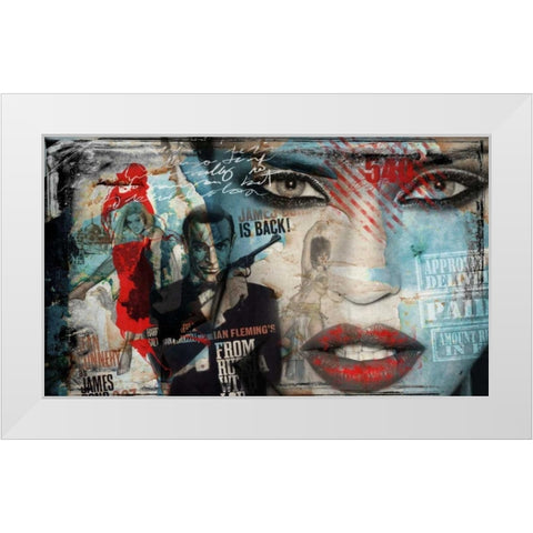 James 007 White Modern Wood Framed Art Print by Baker, Micha