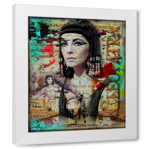 Cleopatra White Modern Wood Framed Art Print by Baker, Micha