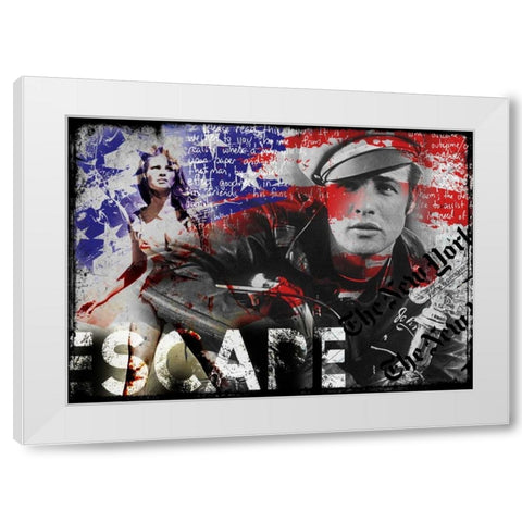 Escape White Modern Wood Framed Art Print by Baker, Micha