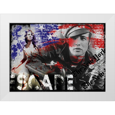 Escape White Modern Wood Framed Art Print by Baker, Micha