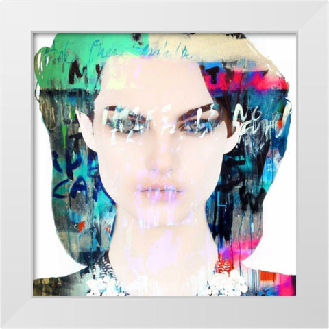 Dignity White Modern Wood Framed Art Print by Baker, Micha