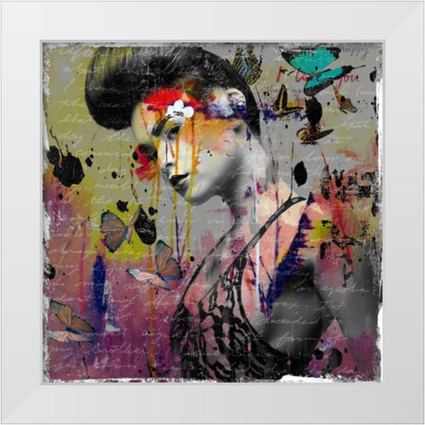 Wait forâ€¦. White Modern Wood Framed Art Print by Baker, Micha