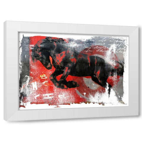 Force White Modern Wood Framed Art Print by Baker, Micha