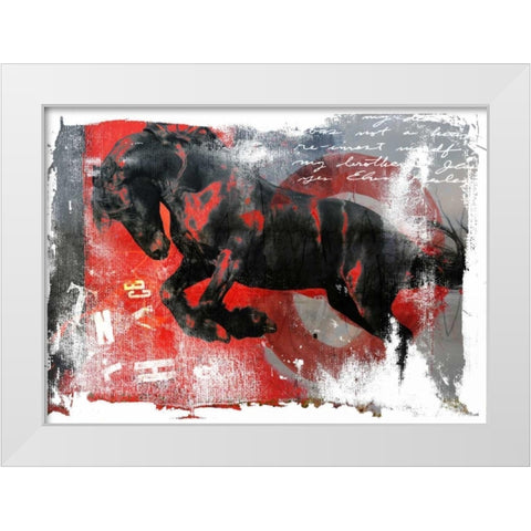 Force White Modern Wood Framed Art Print by Baker, Micha