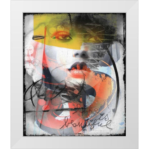 Surprice White Modern Wood Framed Art Print by Baker, Micha