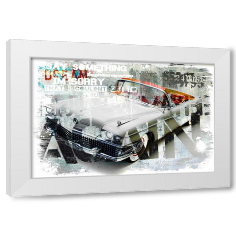Driving home I White Modern Wood Framed Art Print by Baker, Micha