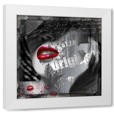 Waiting White Modern Wood Framed Art Print by Baker, Micha