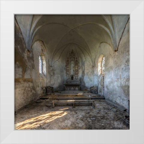 Cahapel de la Meuse White Modern Wood Framed Art Print by Sneeuw, Ivo