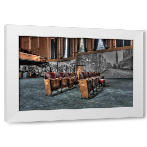 Theater Jeusette White Modern Wood Framed Art Print by Sneeuw, Ivo