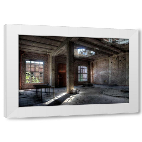 Fylenbosch White Modern Wood Framed Art Print by Sneeuw, Ivo