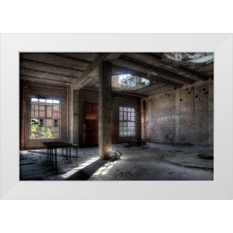 Fylenbosch White Modern Wood Framed Art Print by Sneeuw, Ivo