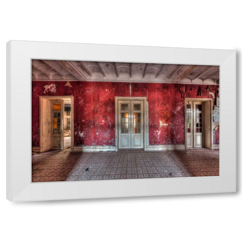 Hotel Rouge II White Modern Wood Framed Art Print by Sneeuw, Ivo