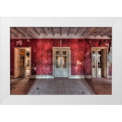Hotel Rouge II White Modern Wood Framed Art Print by Sneeuw, Ivo
