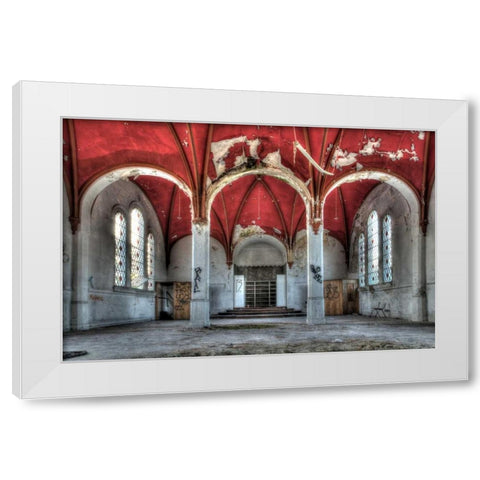 Bloemendaal White Modern Wood Framed Art Print by Sneeuw, Ivo