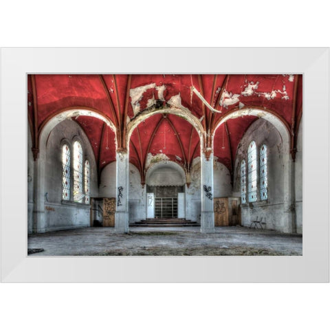 Bloemendaal White Modern Wood Framed Art Print by Sneeuw, Ivo