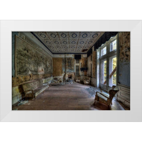 Hotel Rouge III White Modern Wood Framed Art Print by Sneeuw, Ivo