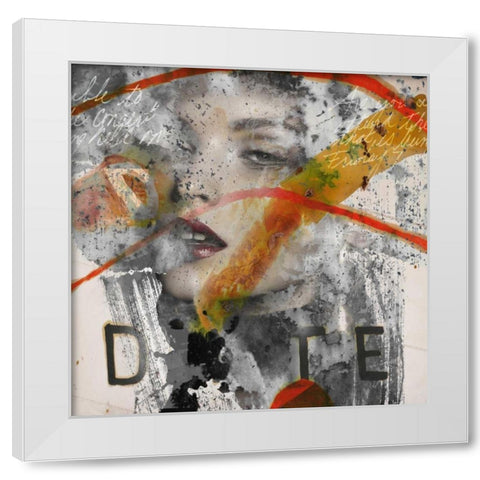 Sensations White Modern Wood Framed Art Print by Baker, Micha
