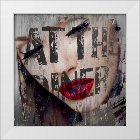 Regrets I White Modern Wood Framed Art Print by Baker, Micha