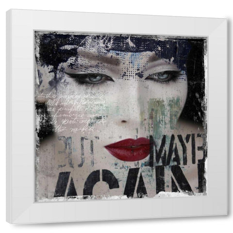 Regrets II White Modern Wood Framed Art Print by Baker, Micha